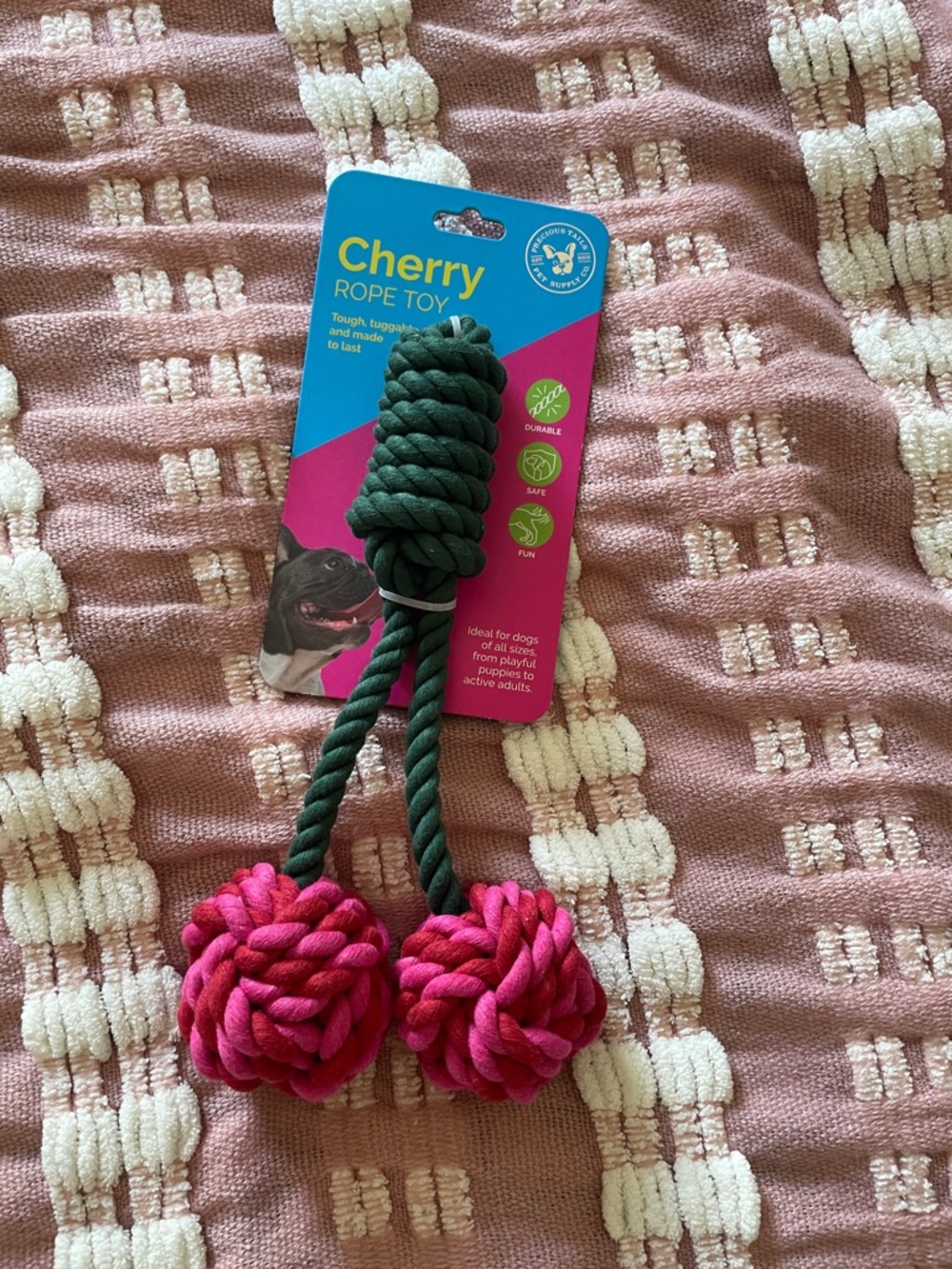 Rope Toy for Dogs - Pink & Green